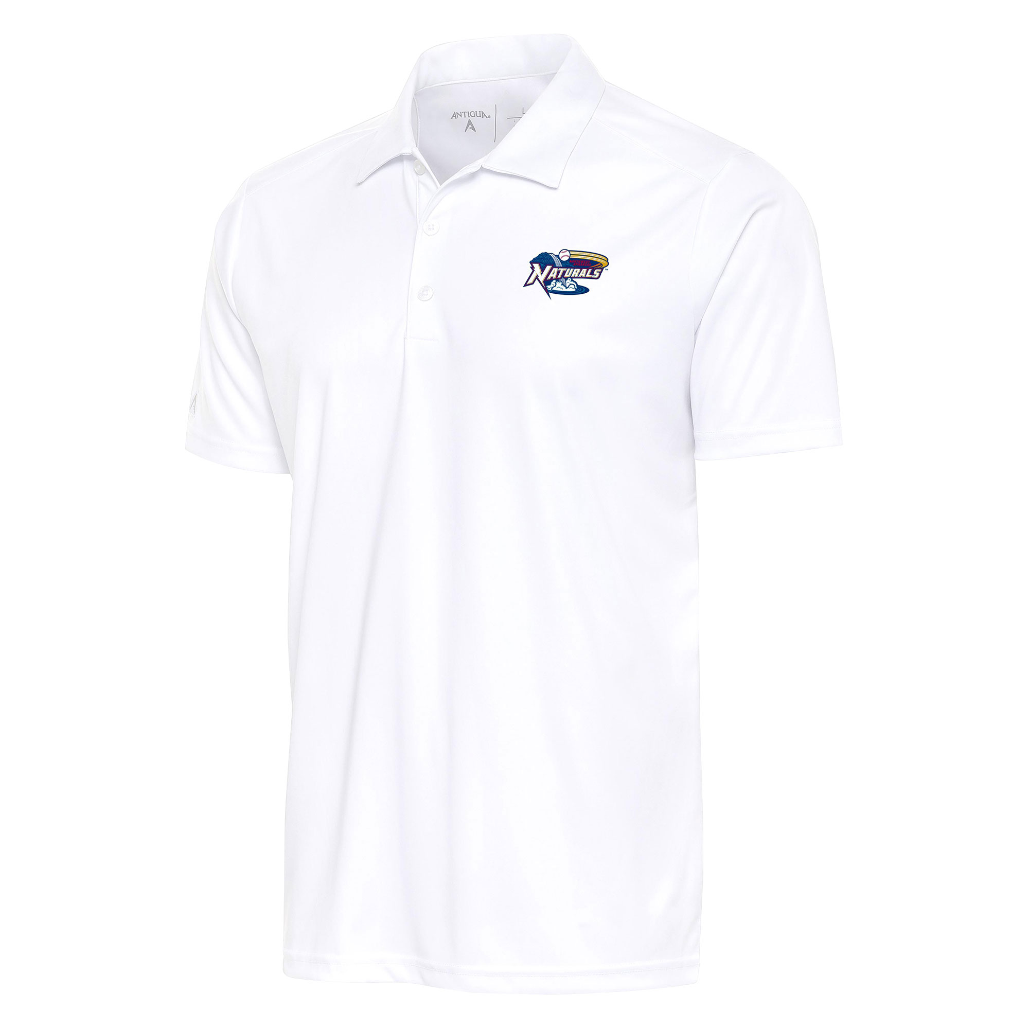Men's Antigua White Northwest Arkansas Naturals Tribute Polo