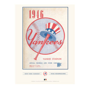 New York Yankees 12" x 16" 1946 Program Cover Art Print