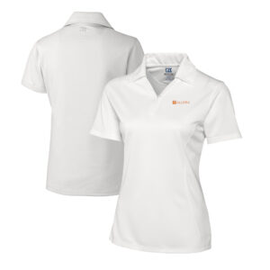 Women's Cutter & Buck  White Tennessee Volunteers Alumni CB DryTec Genre Textured Solid Polo