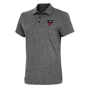 Women's Antigua  Heather Black D.C. United Motivated Polo