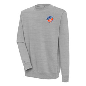 Men's Antigua Heather Gray FC Cincinnati Victory Pullover Sweatshirt