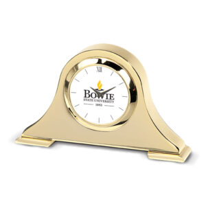 Gold Bowie State Bulldogs Napoleon Desk Clock