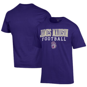 Men's Champion  Purple James Madison Dukes Football Jersey T-Shirt