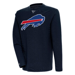 Men's Antigua  Navy Buffalo Bills Flier Bunker Pullover Sweatshirt