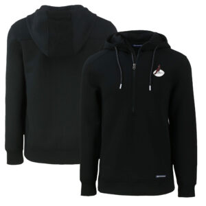 Men's Cutter & Buck Black Arizona Cardinals Throwback Roam Eco Half-Zip Recycled Pullover Hoodie