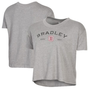 Women's Alternative Apparel  Gray Bradley Braves Retro Jersey Headliner Cropped T-Shirt