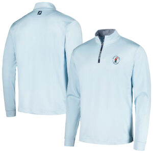 Men's 2024 U.S. Open FootJoy Light Blue Midlayer ProDry Quarter-Zip Jacket