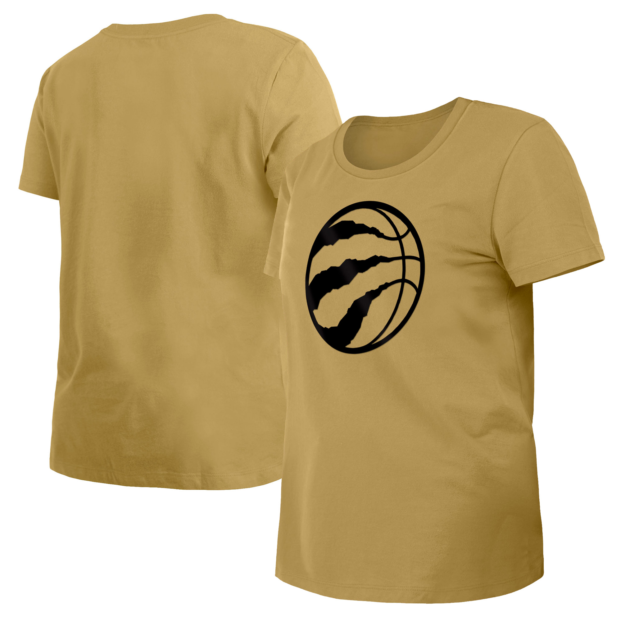 Women's New Era Tan Toronto Raptors 2023/24 City Edition T-Shirt - Image 2