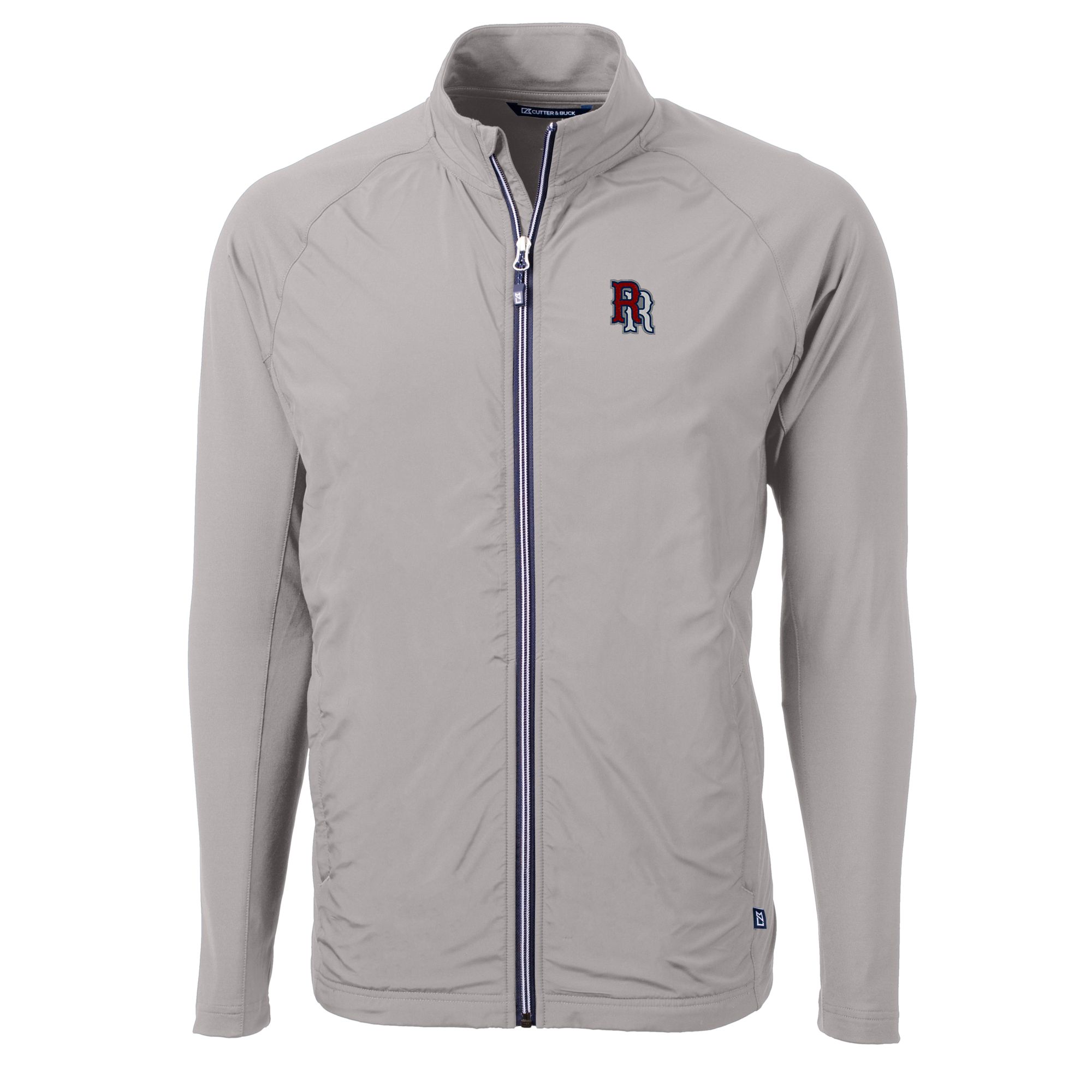 Men's Cutter & Buck Gray Round Rock Express Adapt Eco Knit Hybrid Recycled Full-Zip Jacket - Image 6