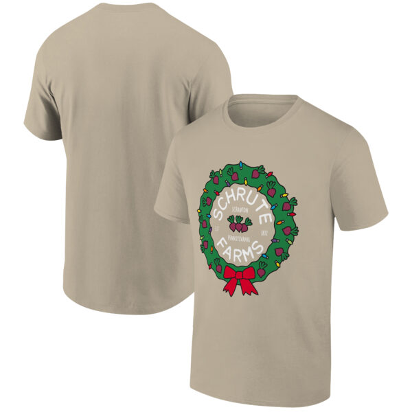 Men's Ripple Junction Tan The Office Schrute Farms Holiday Graphic T-Shirt