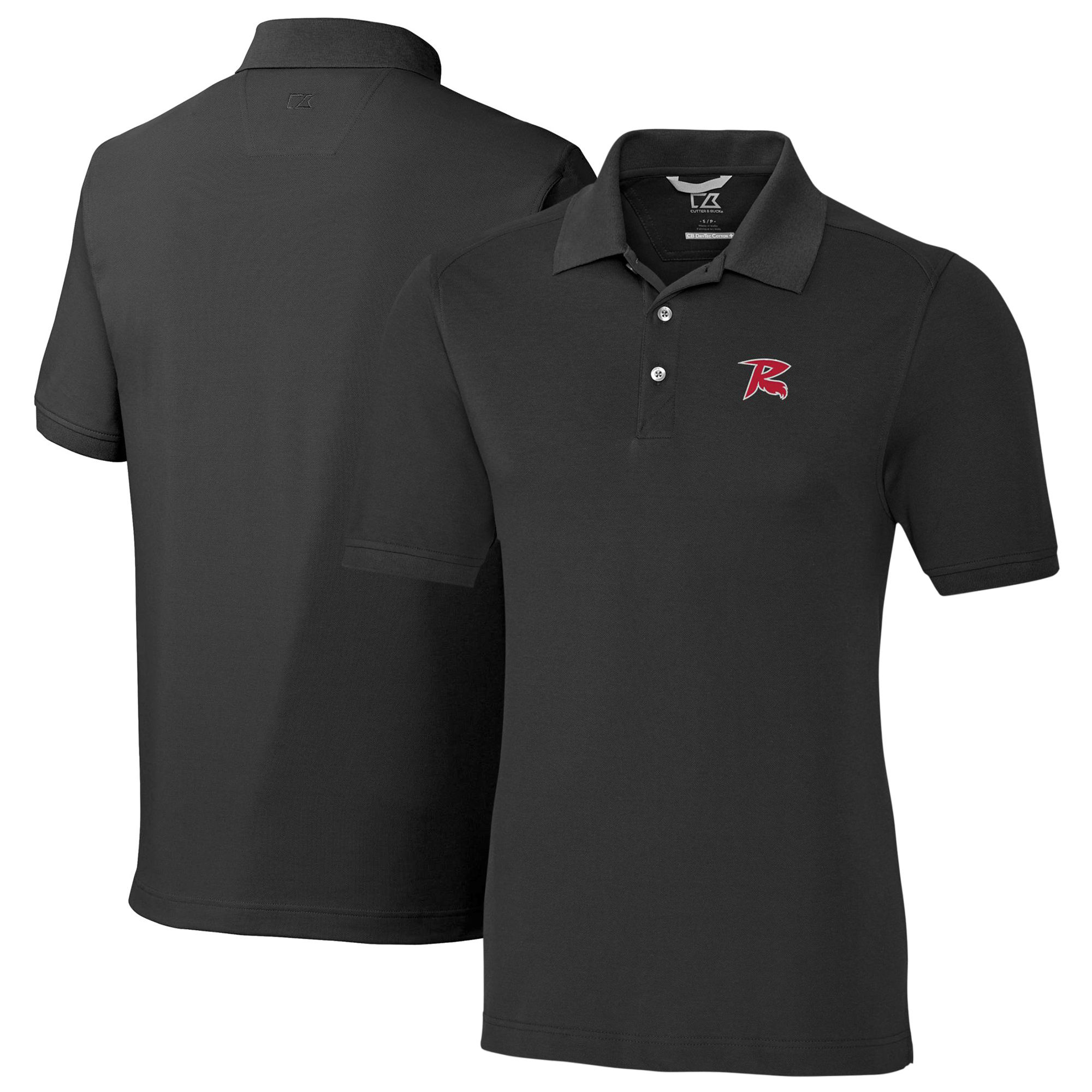 Men's Cutter & Buck Black Richmond Flying Squirrels Big & Tall DryTec Advantage Tri-Blend Pique Polo - Image 2