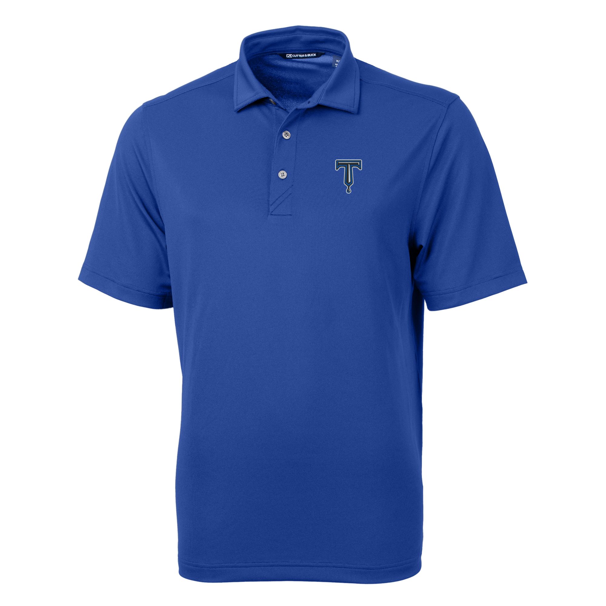 Men's Cutter & Buck Blue Tulsa Drillers Big & Tall Virtue Eco Pique Recycled Polo - Image 6