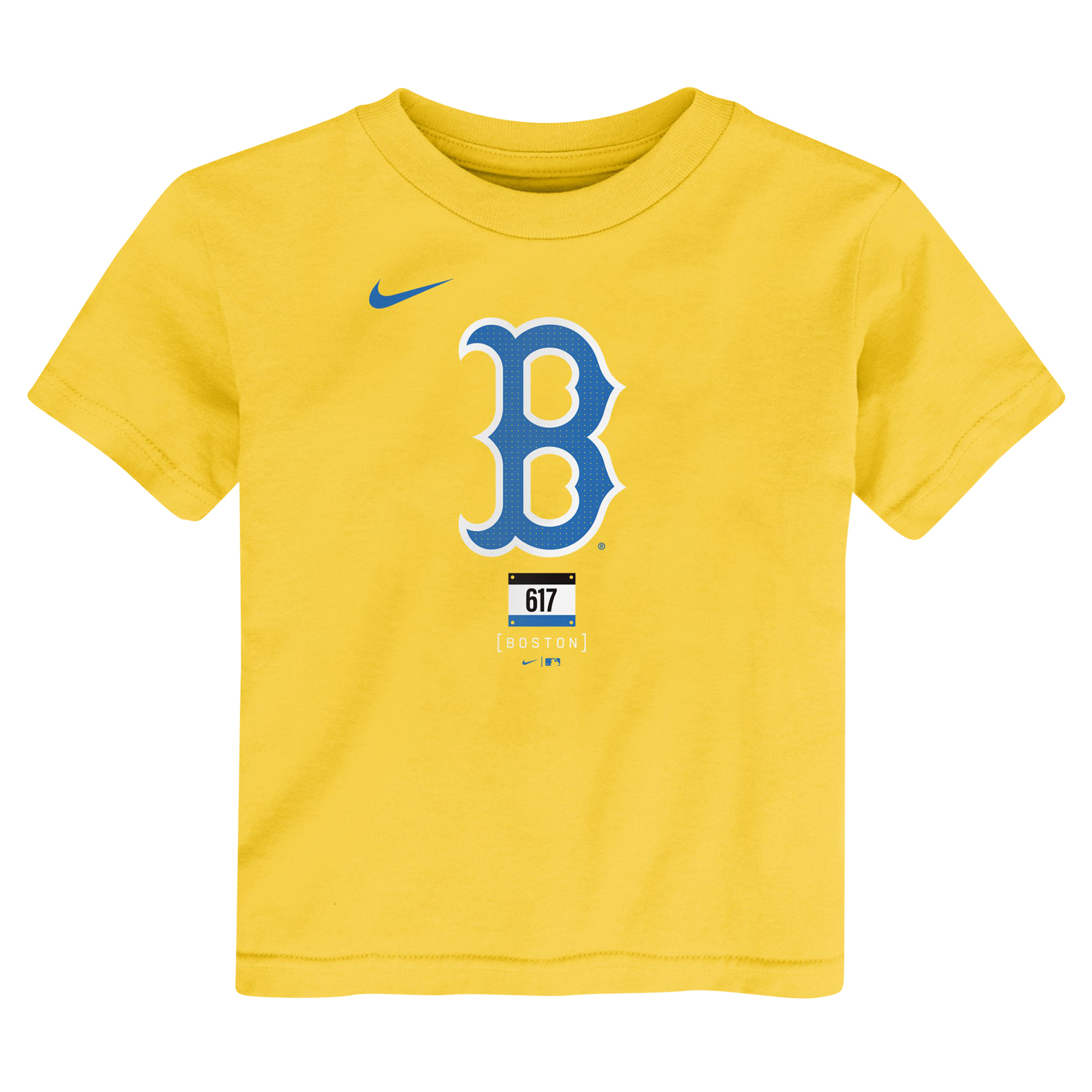 Toddler Nike Gold Boston Red Sox City Connect Large Logo T-Shirt - Image 3