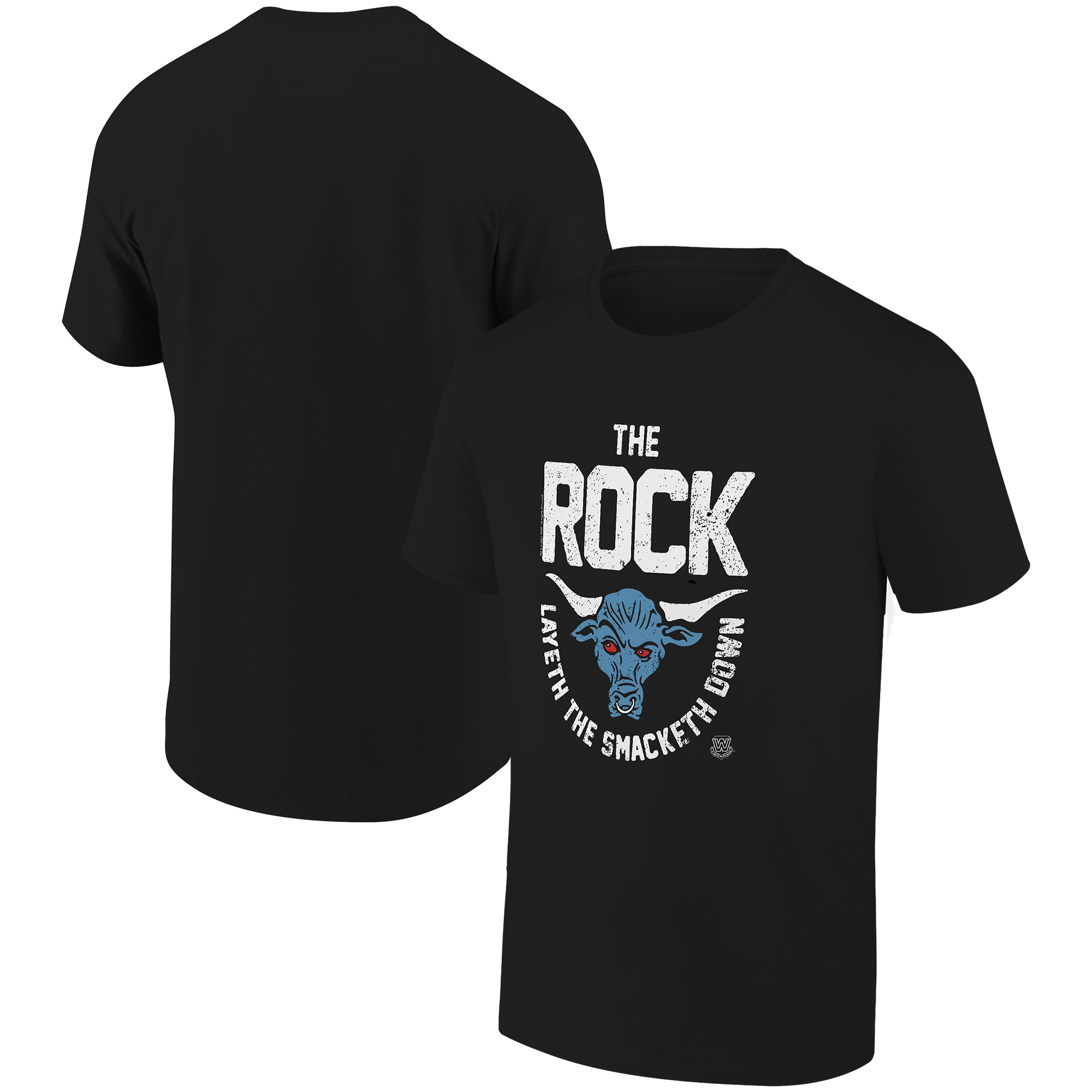 Men's Ripple Junction Black The Rock Layeth The SmackDown Graphic T-Shirt