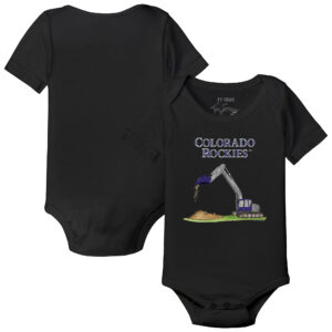 Infant Tiny Turnip Black Colorado Rockies Excavator Bodysuit