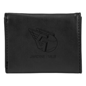 Black Cleveland Guardians Laser-Engraved Trifold Wallet