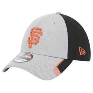 Men's New Era Gray/Black San Francisco Giants Visor Trim 39THIRTY Flex Hat