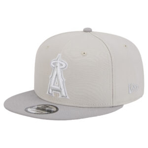 Men's New Era Khaki/Gray Los Angeles Angels Color Pack Two-Tone 9FIFTY Snapback Hat