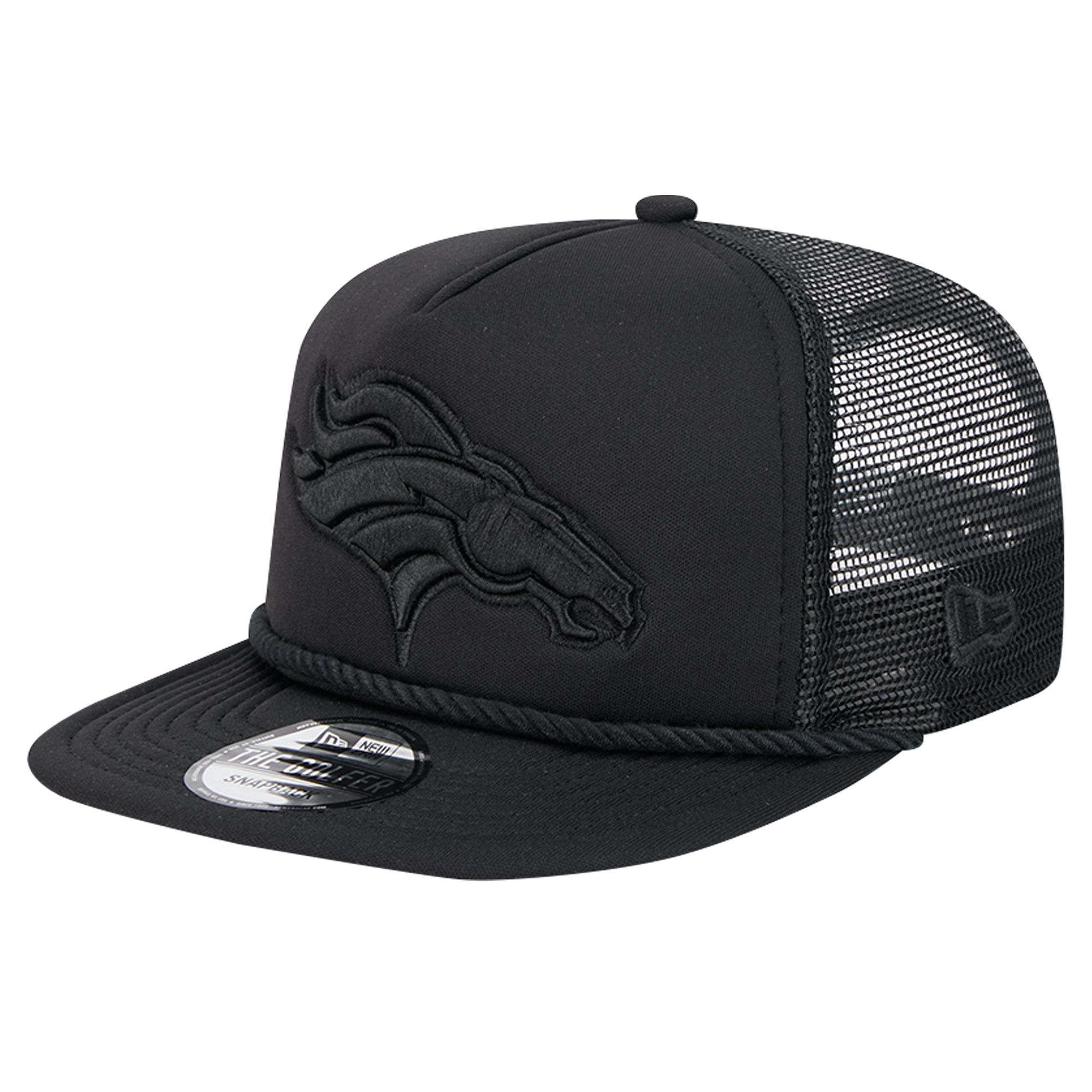 Men's New Era Black Denver Broncos Active Tone Golfer Snapback Hat - Image 2