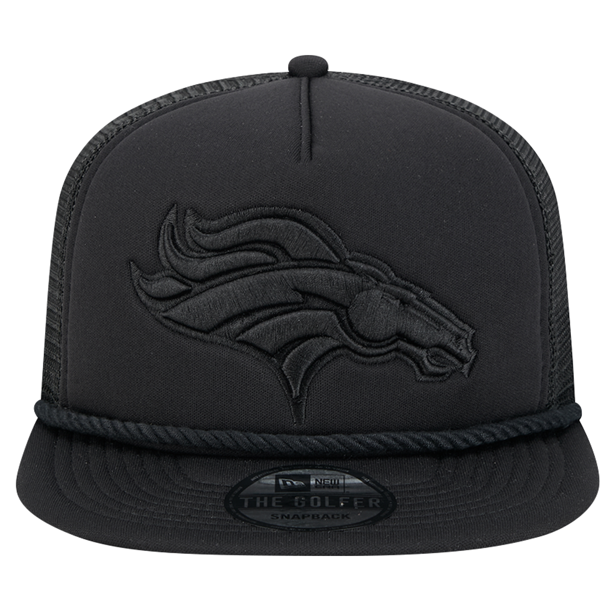 Men's New Era Black Denver Broncos Active Tone Golfer Snapback Hat - Image 8
