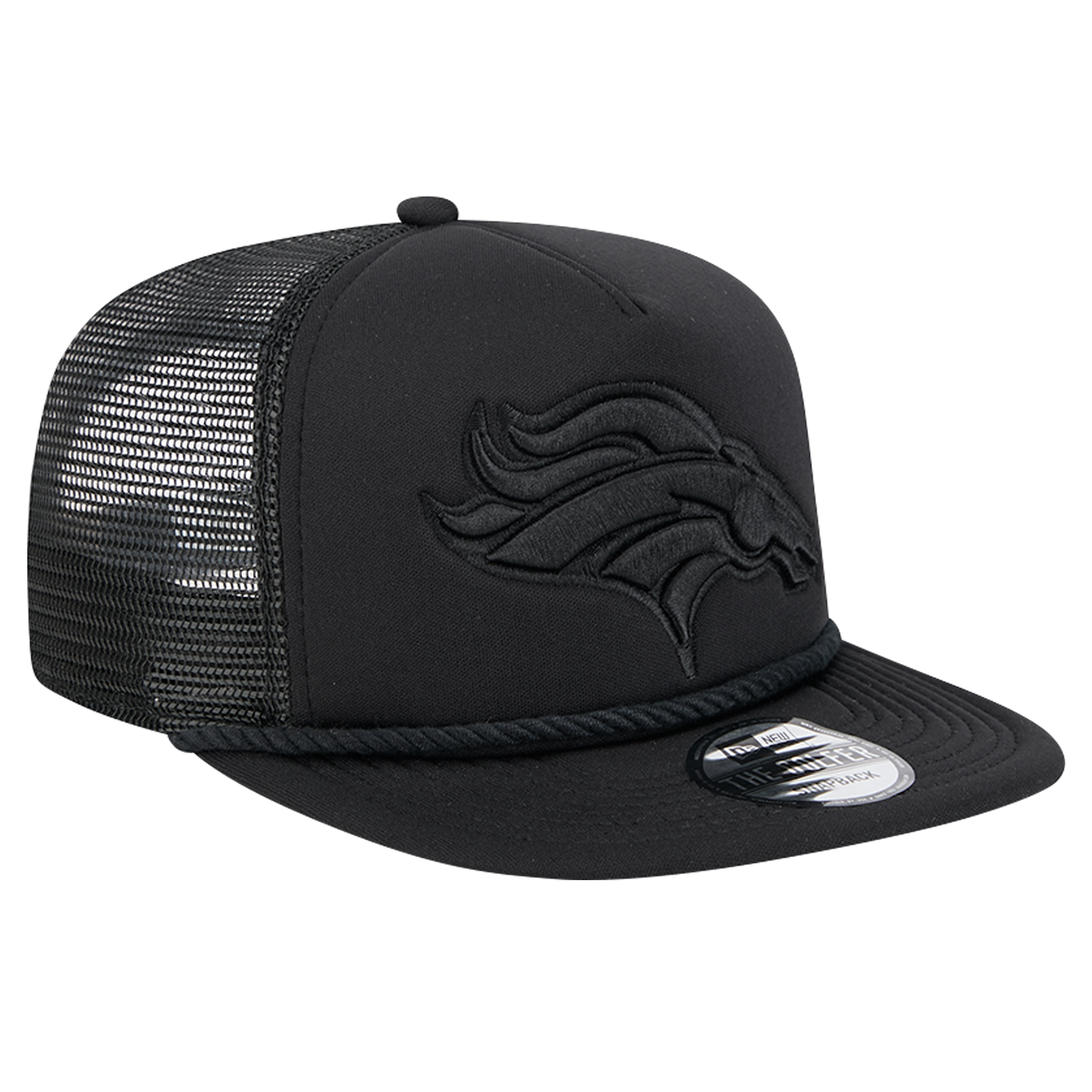 Men's New Era Black Denver Broncos Active Tone Golfer Snapback Hat - Image 4