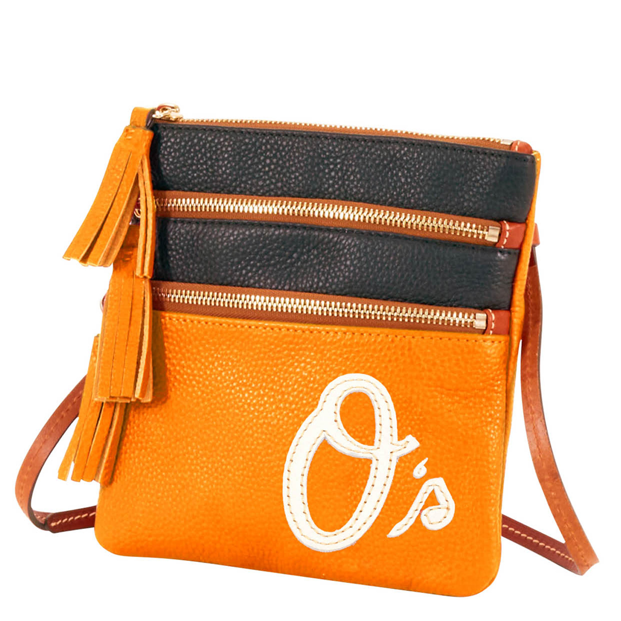 Dooney & Bourke Baltimore Orioles Infield Triple Zip Crossbody Purse - Image 7