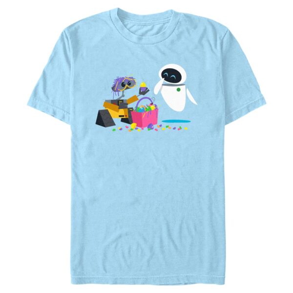 Men's Mad Engine  Light Blue WALL-E Egg Basket Graphic T-Shirt