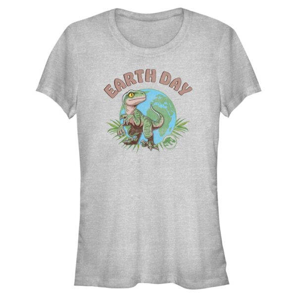 Women's Mad Engine  Heather Gray Jurassic World Earth Day Graphic T-Shirt