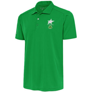 Men's Antigua  Kelly Green Dallas Stars Shamrock Tribute Polo