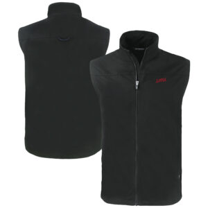 Men's Cutter & Buck  Black SMU Mustangs Vault Charter Eco Recycled Full-Zip Vest
