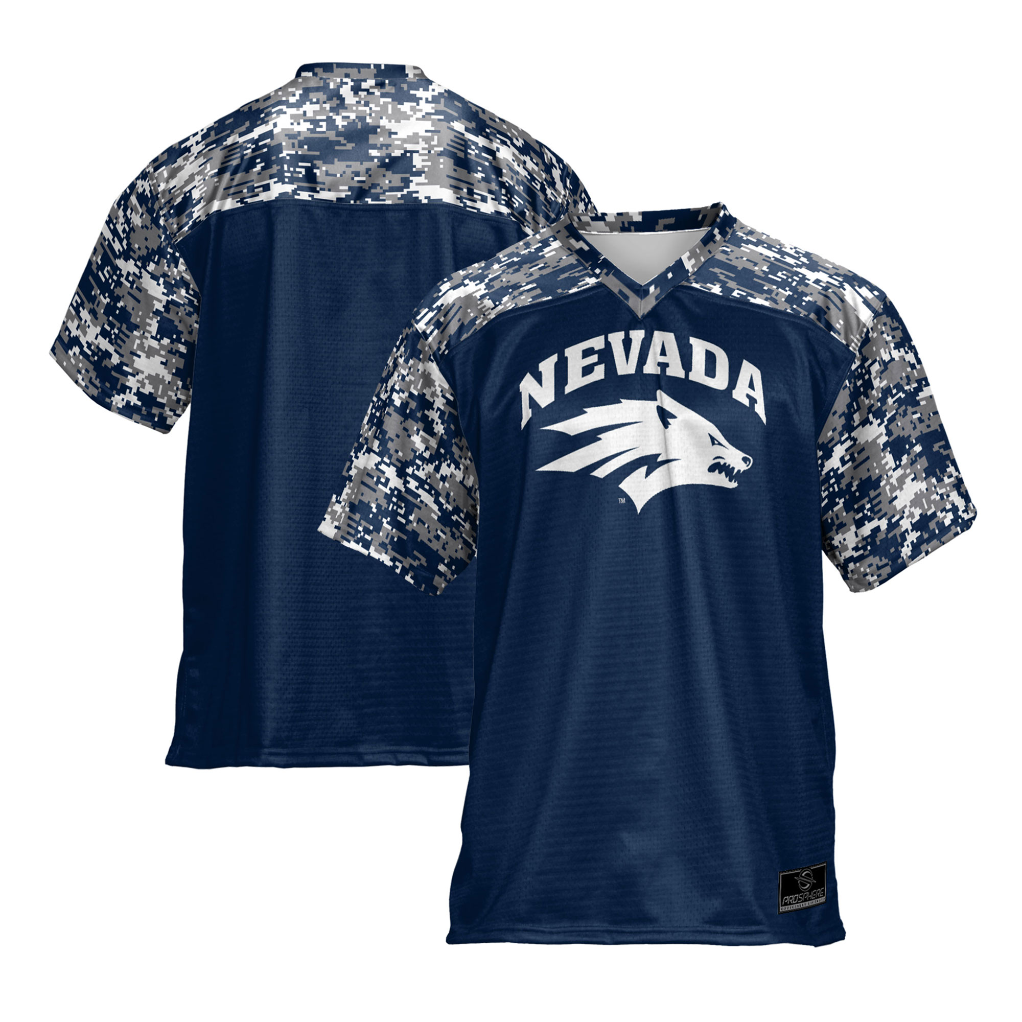 Youth ProSphere Blue Nevada Wolf Pack Camo Football Jersey - Image 5