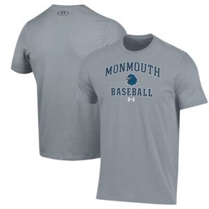 Men's Under Armour  Gray Monmouth Hawks Baseball Performance T-Shirt