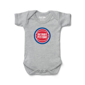 Newborn & Infant Chad & Jake Heather Gray Detroit Pistons Primary Logo Bodysuit