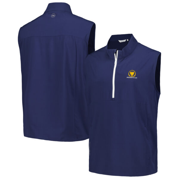 Men's Peter Millar Navy Presidents Cup Windward Half-Zip Vest - Image 6