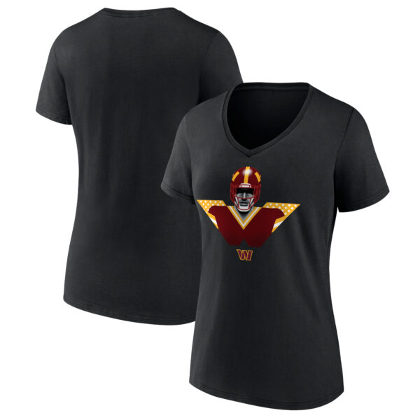 Women's  Black Washington Commanders 2024 NFL Draft Illustrated T-Shirt