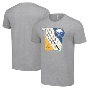 Men's Starter Heather Gray Buffalo Sabres Shield Graphic T-Shirt