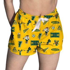 Women's Vive La Fete Gold Vermont Catamounts Impressions Artwork Lounge Shorts