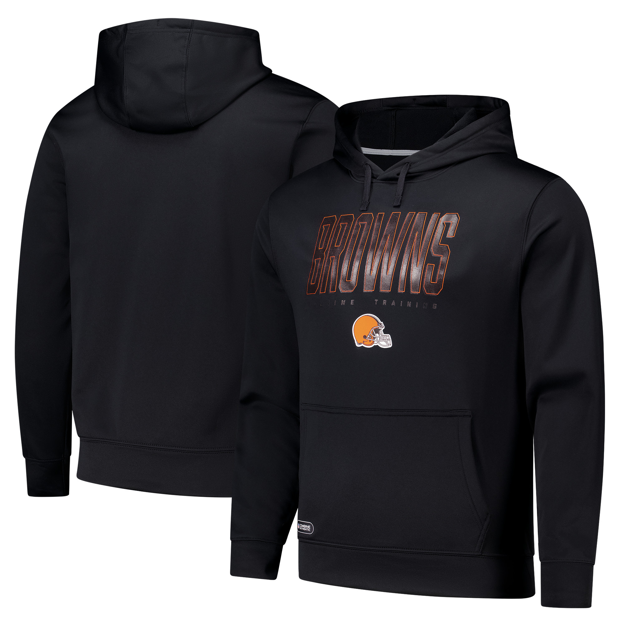 Men's Black Cleveland Browns Combine Authentic Pullover Hoodie - Image 2