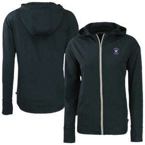 Women's Cutter & Buck Navy Houston Astros Daybreak Eco Recycled Full-Zip Hoodie