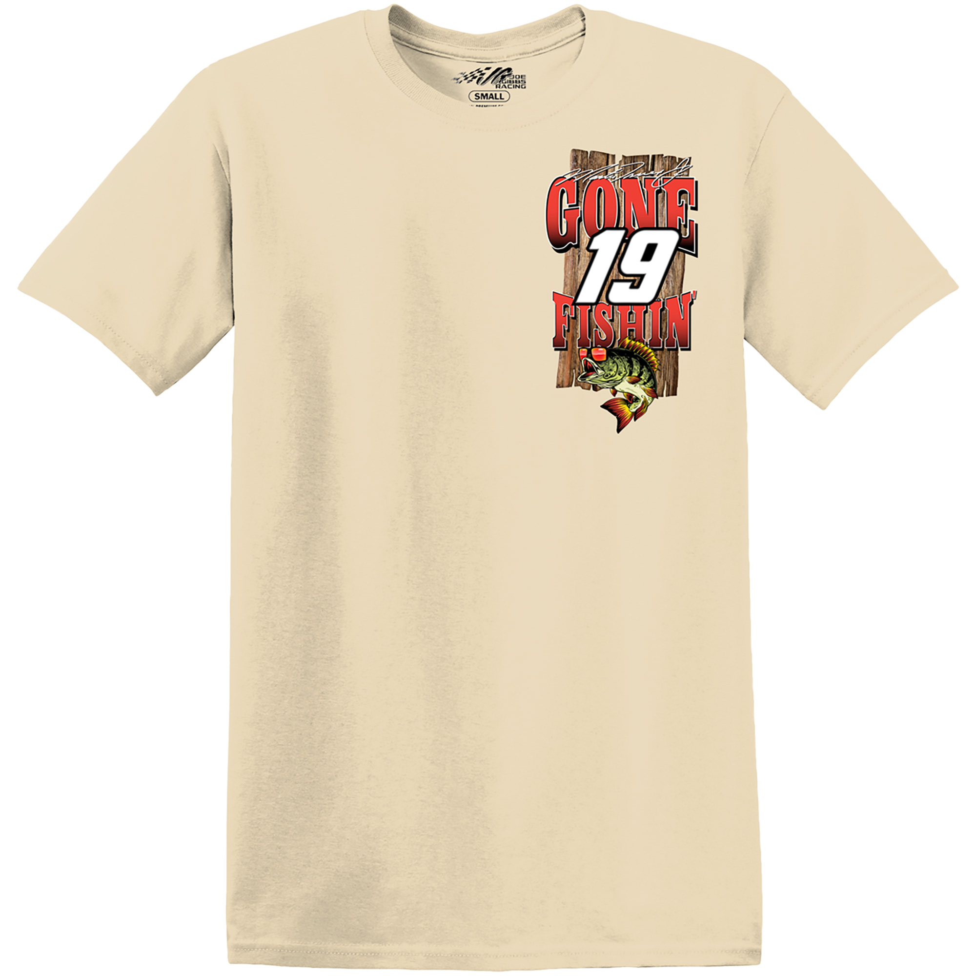 Men's Joe Gibbs Racing Team Collection Tan Martin Truex Jr Gone Fishin' T-Shirt - Image 6