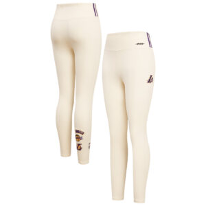 Women's Pro Standard Cream Los Angeles Lakers Retro Classic Tri-Blend Leggings