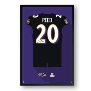 Ed Reed Baltimore Ravens Framed 14" x 20" Retired Jersey Art Print
