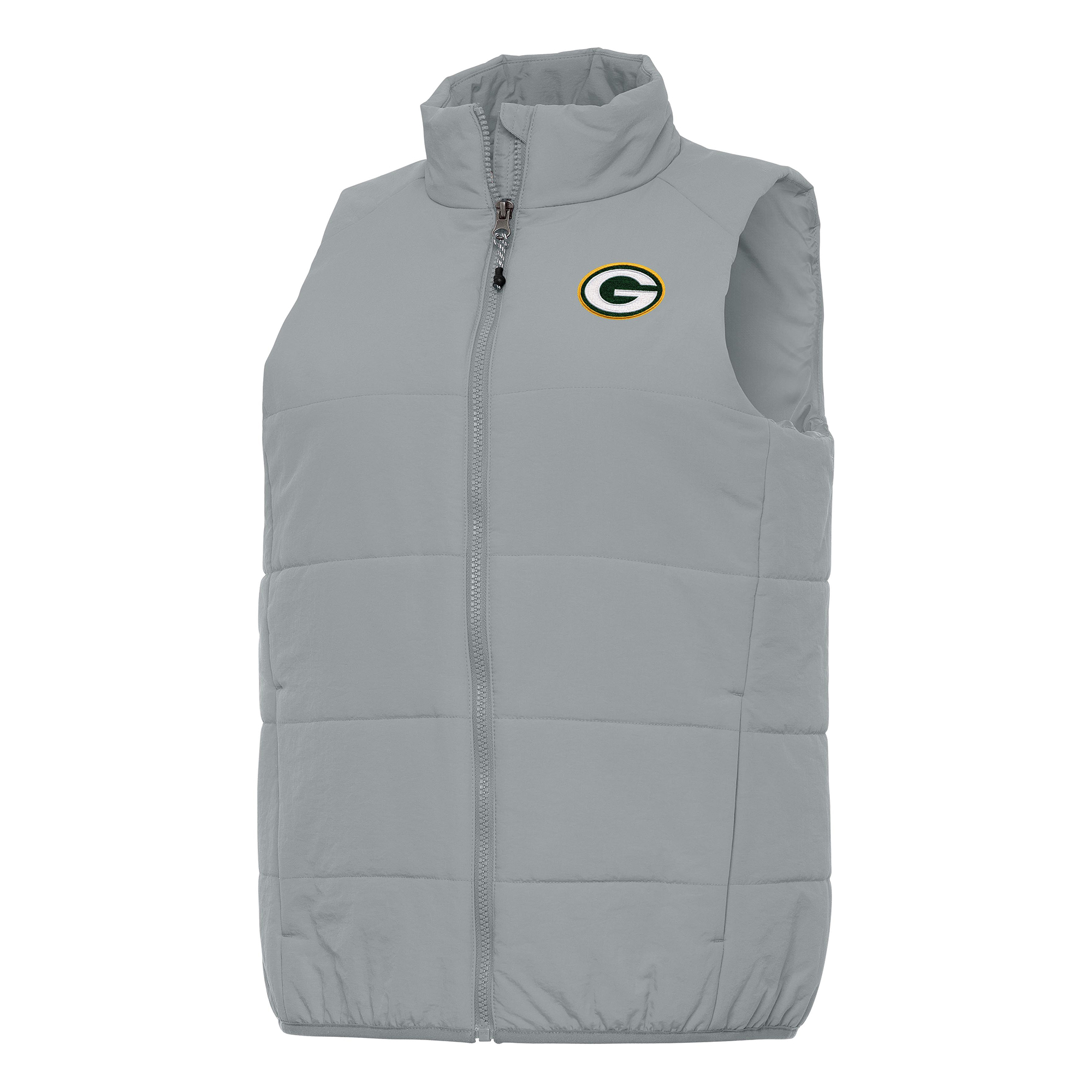 Women's Antigua Gray Green Bay Packers Experience Full-Zip Vest