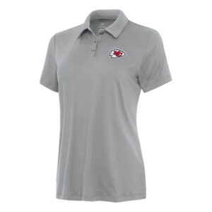 Women's Antigua  Gray Kansas City Chiefs Reprocess Polo