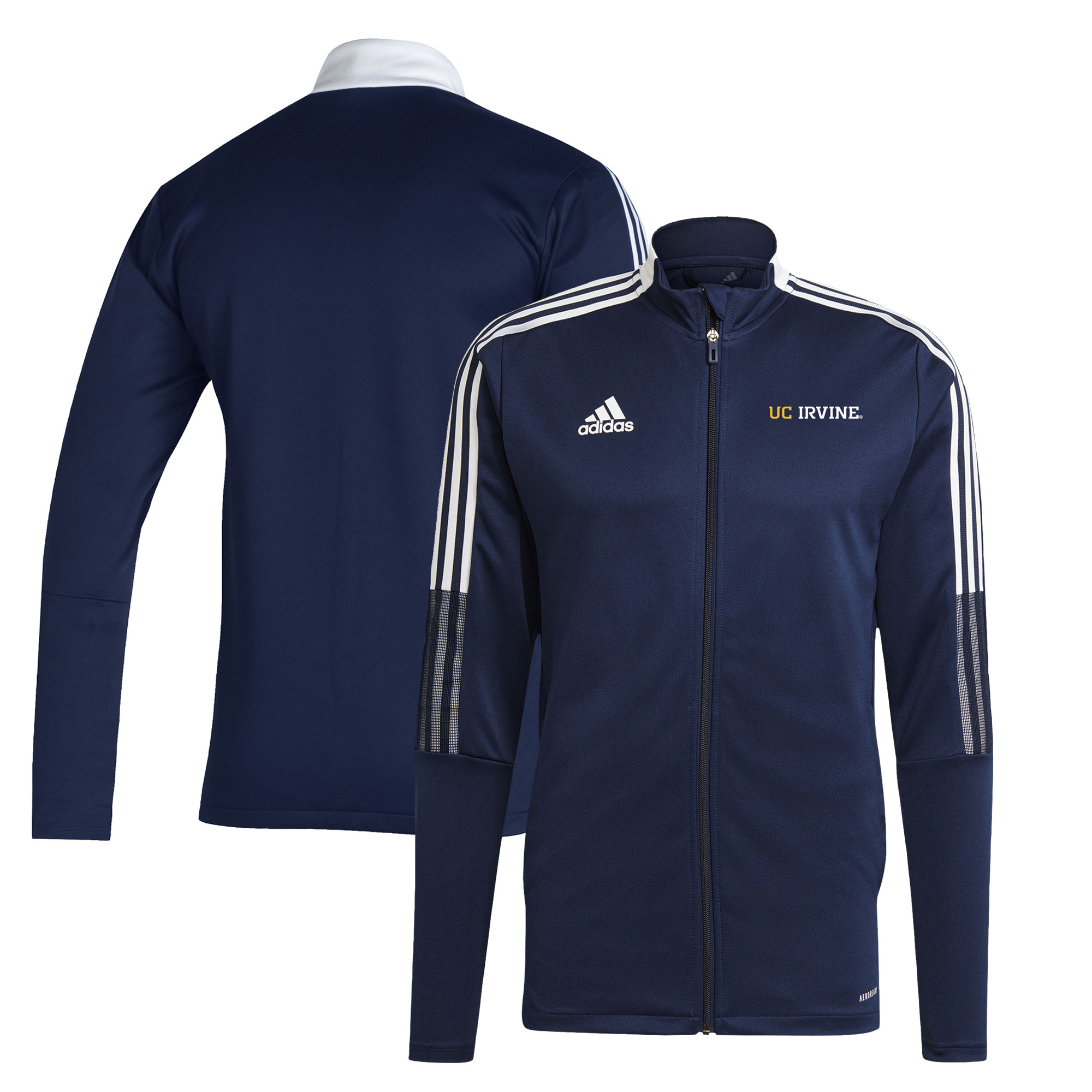 Men's adidas Navy UC Irvine Anteaters Tiro 21 AEROREADY Full-Zip Track Jacket - Image 5