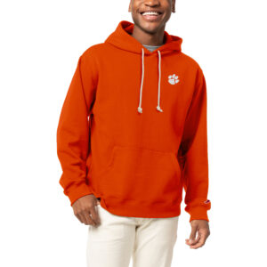 Men's League Collegiate Wear Orange Clemson Tigers Essentials 2.0 Fleece Pullover Hoodie