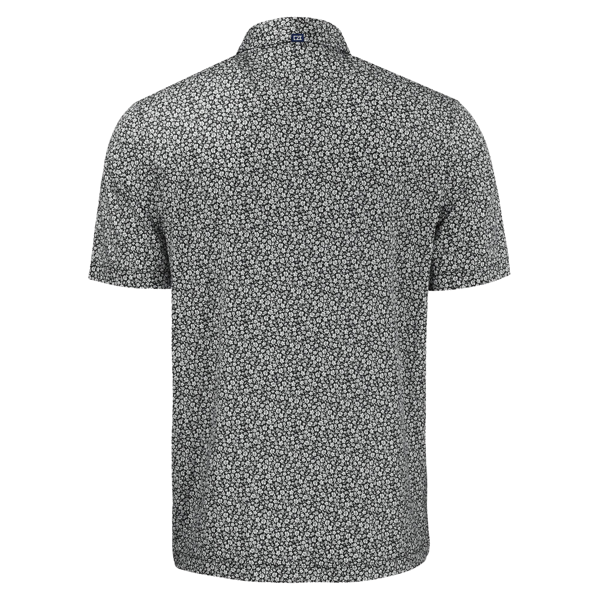Men's Cutter & Buck Black Minnesota Twins Pike Eco Flora Print Recycled Polo - Image 4