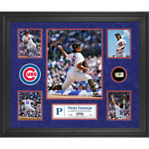 Shōta Imanaga Chicago Cubs Framed 5-Photo Collage with a Piece of Game-Used Ball