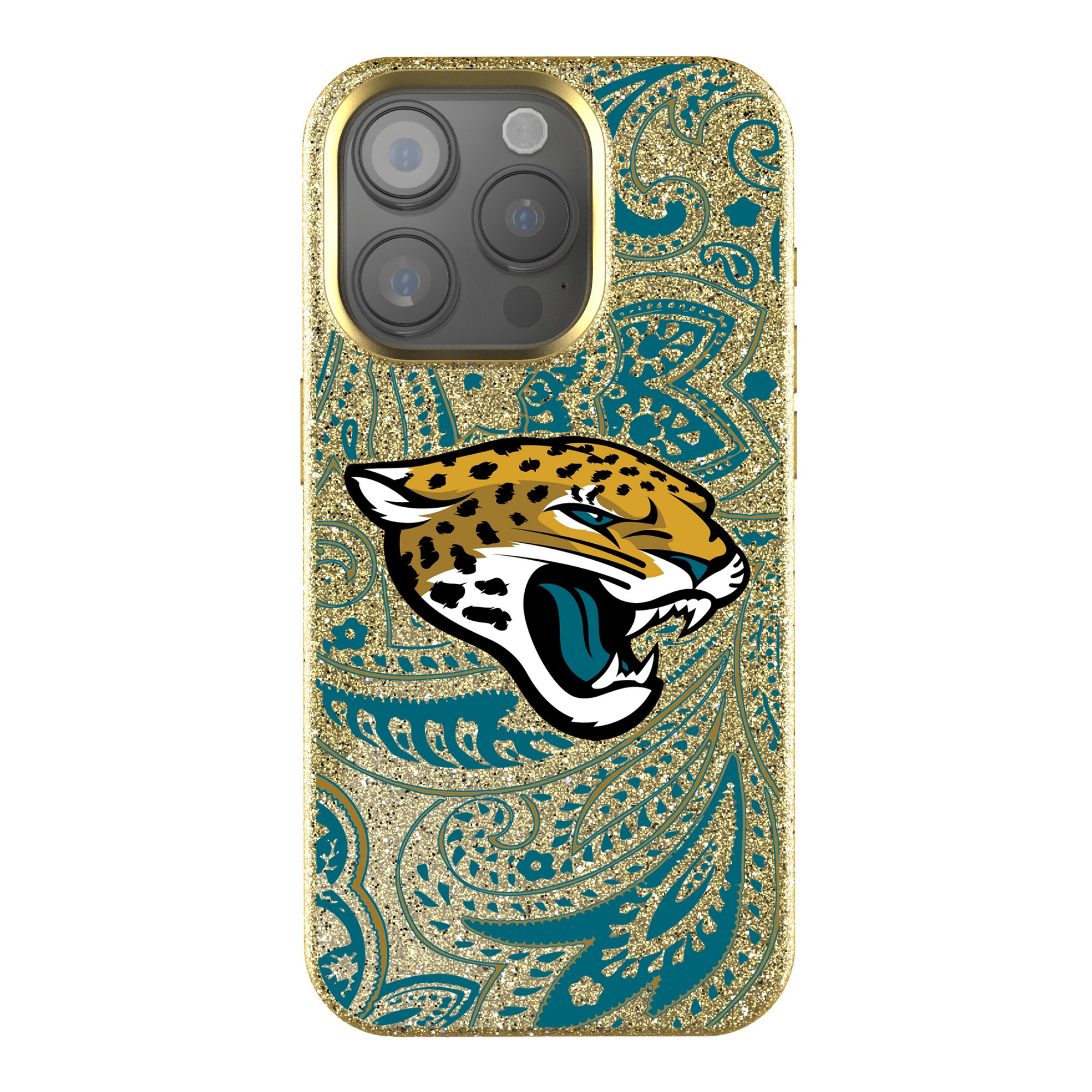 Keyscaper Jacksonville Jaguars Paisley Bling iPhone Case