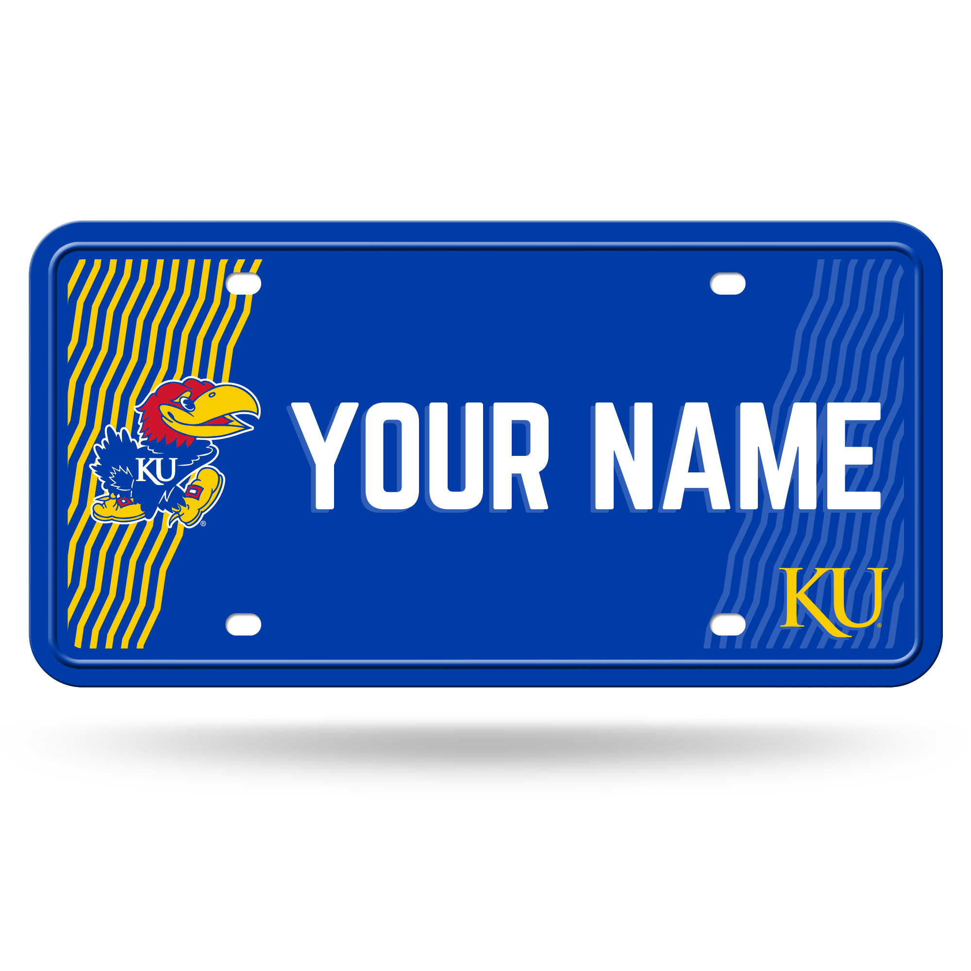 Kansas Jayhawks 6" x 12" Personalized License Plate